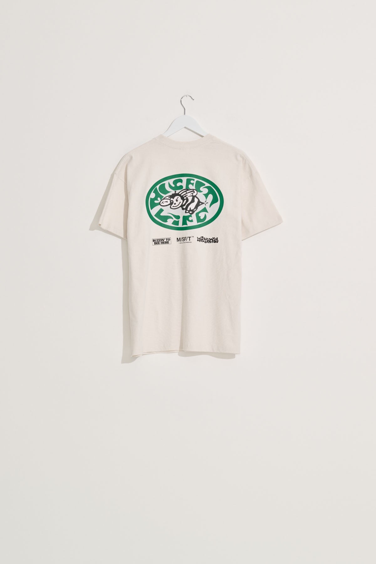 Misfit Shapes - Life Of Bees 50-50 Ss Tee - Thrift White