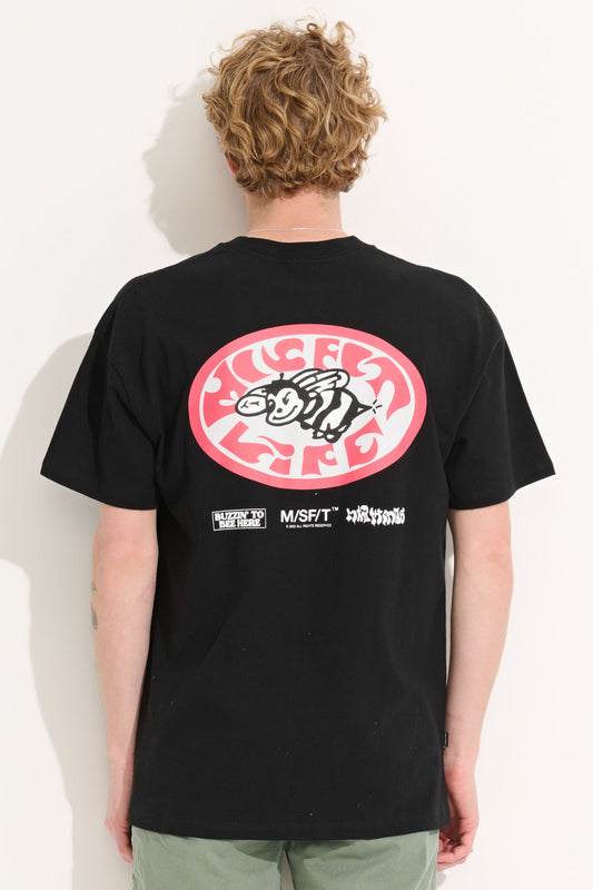Misfit Shapes - Life Of Bees 50-50 SS Tee - Washed Black