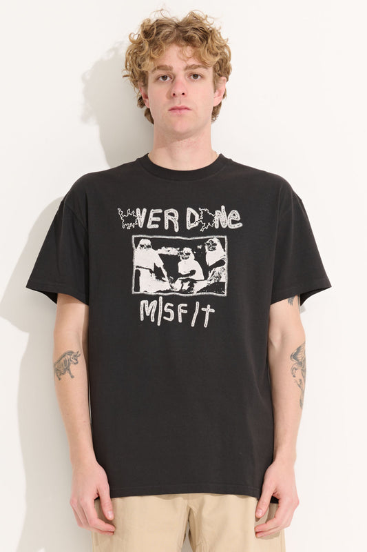 Misfit Shapes - Over Down 50-50 SS Tee - Pigment Thrift White