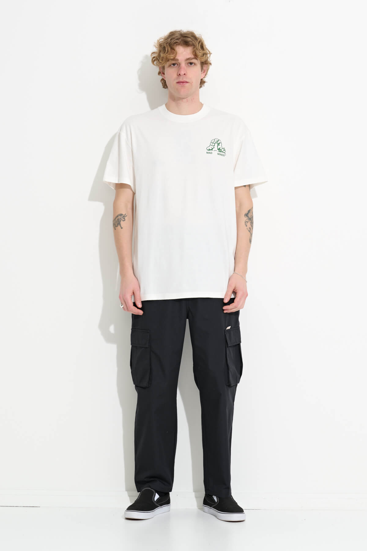 Misfit Shapes - Third Cycle Ss Tee - Pigment Thrift White