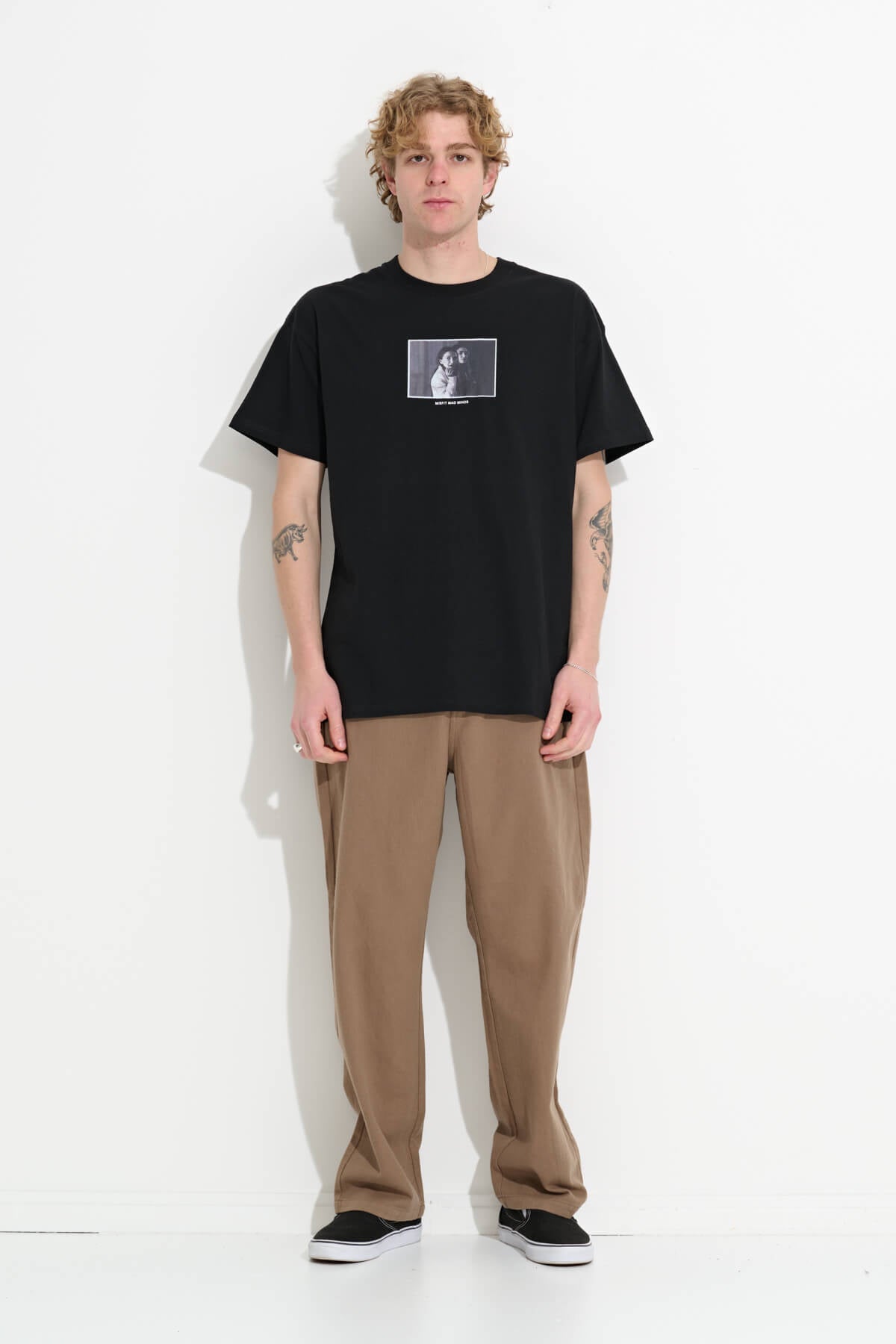 Misfit Shapes - Brat Ss Tee - Washed Black