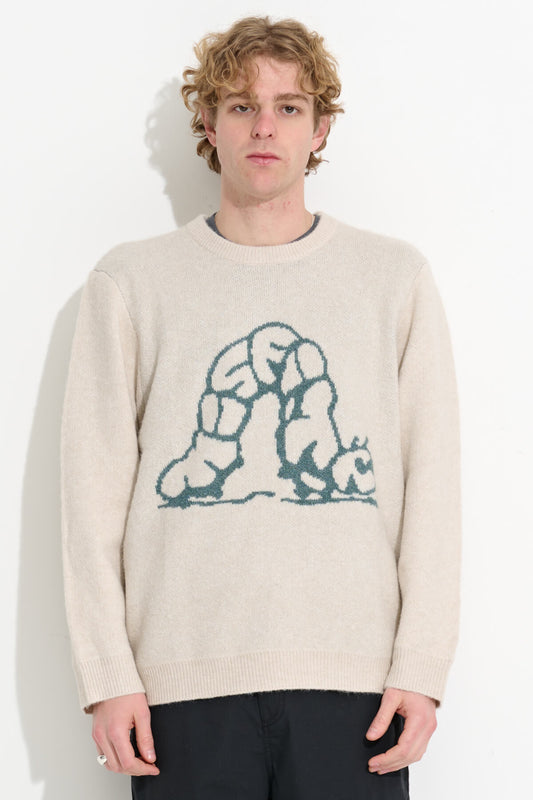Misfit Shapes - Third Cycle Knit Crew - Thrift White