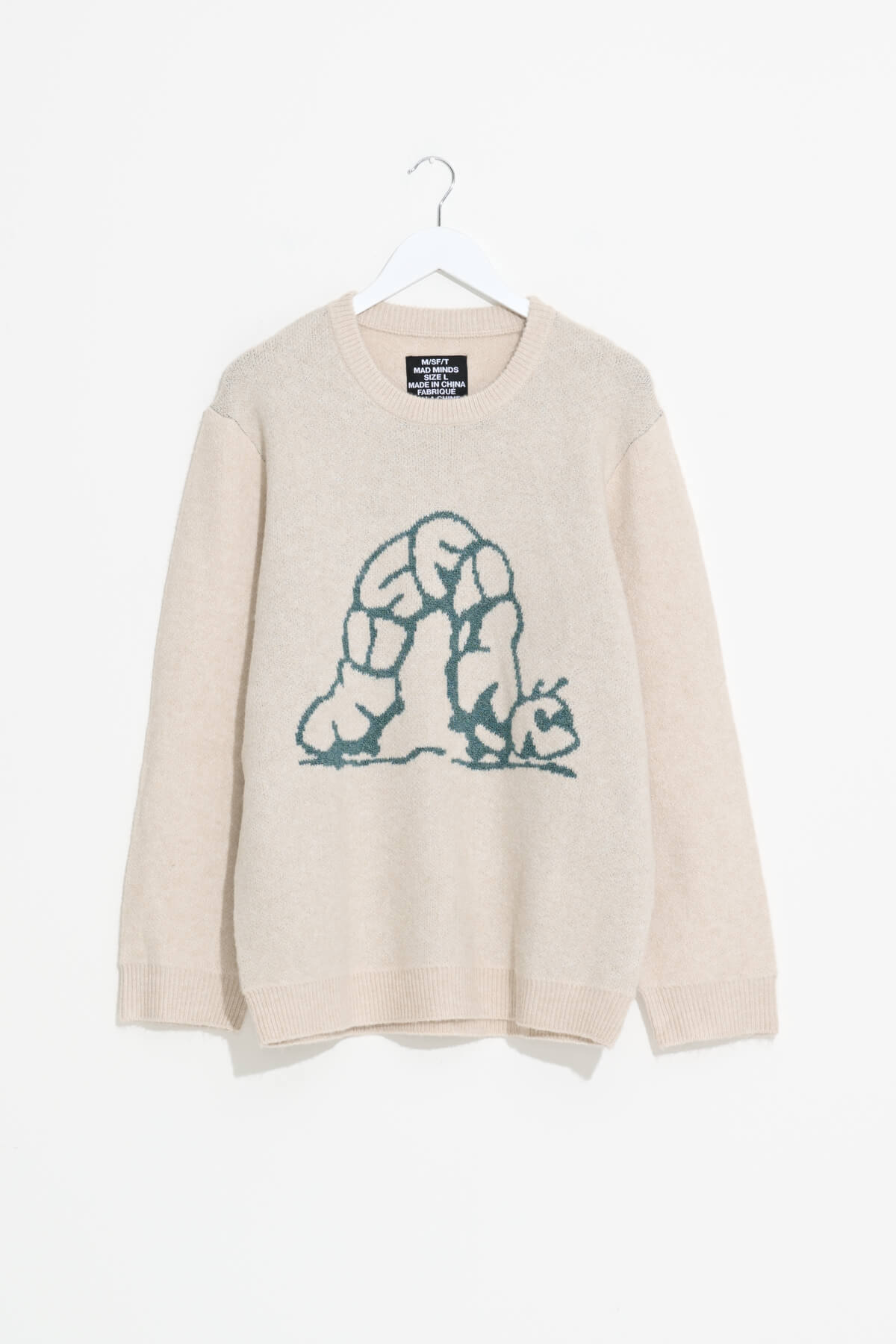Misfit Shapes - Third Cycle Knit Crew - Thrift White