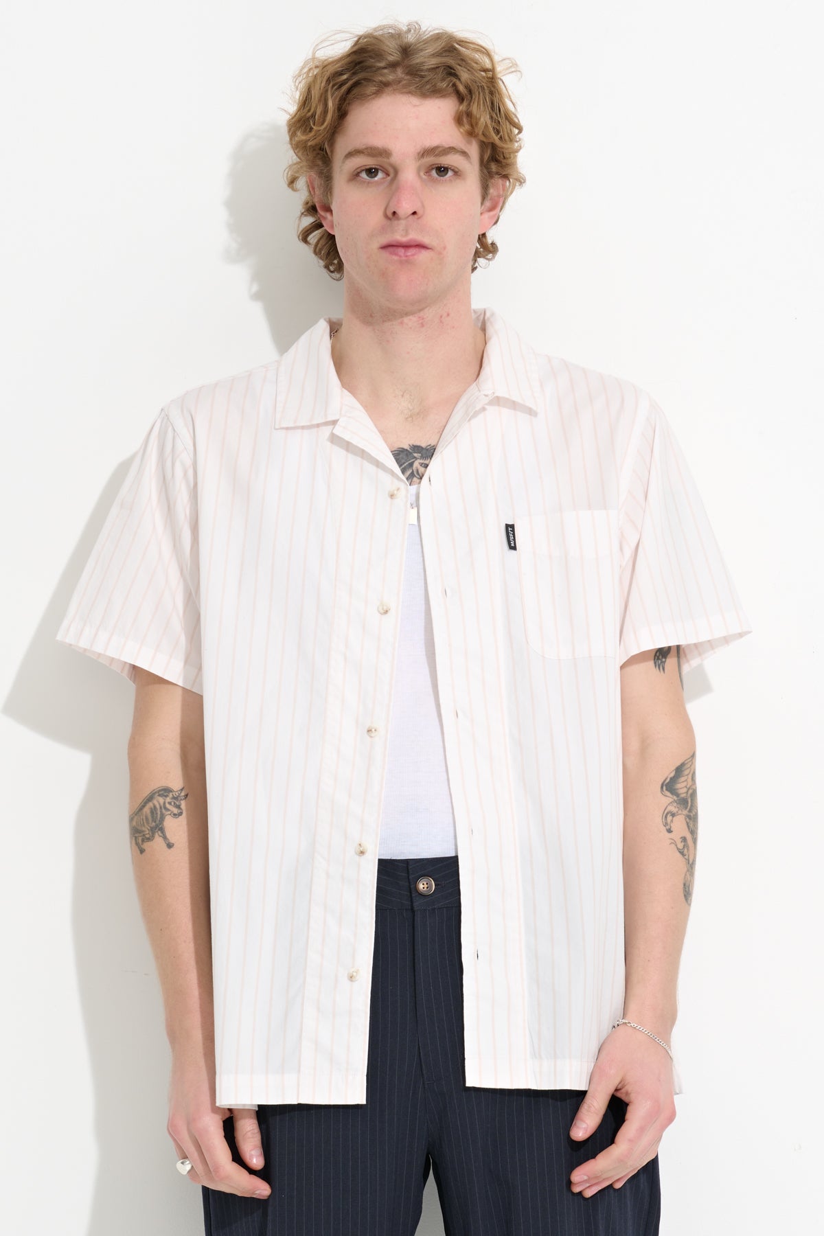 Misfit Shapes - Friend For Life Ss Shirt - White Stripe