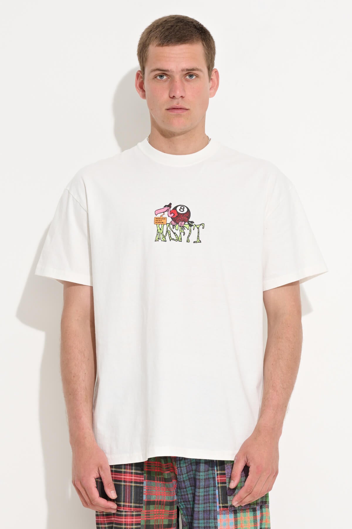 Misfit Shapes - SHEER LUCK SS TEE - Pigment Thrift White