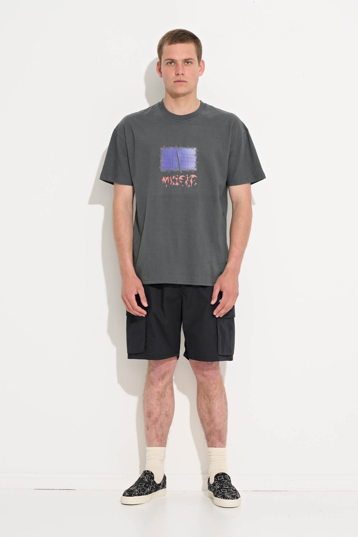 Misfit Shapes - PANORAMIC HEAVEN SS TEE - Pigment Petrol