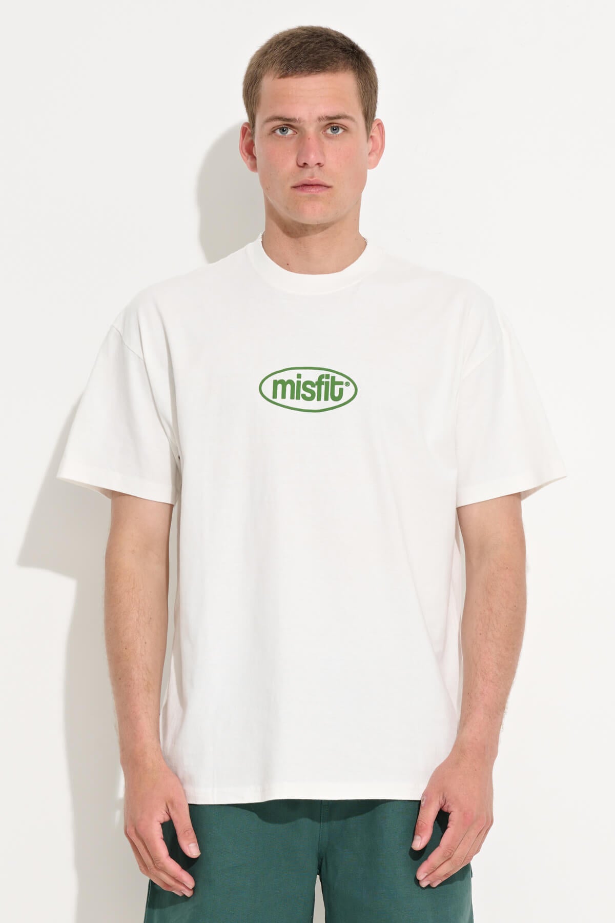 Misfit Shapes - NOISE AT FRANKS SS TEE - Pigment Thrift White