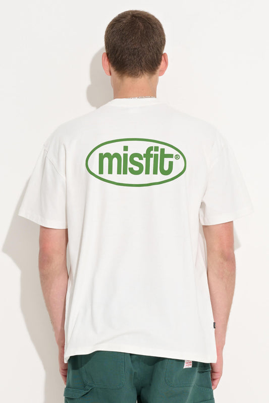 Misfit Shapes - NOISE AT FRANKS SS TEE - Pigment Thrift White