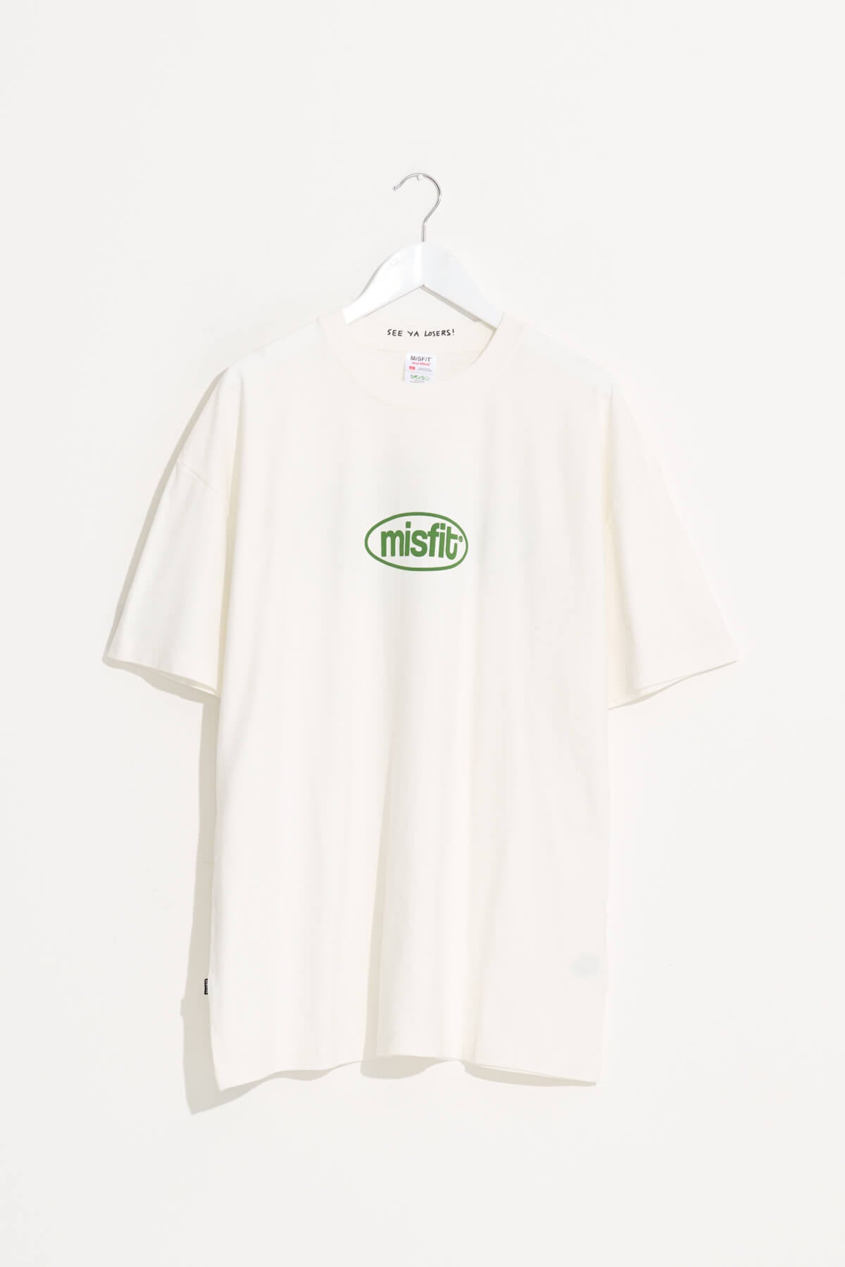 Misfit Shapes - NOISE AT FRANKS SS TEE - Pigment Thrift White