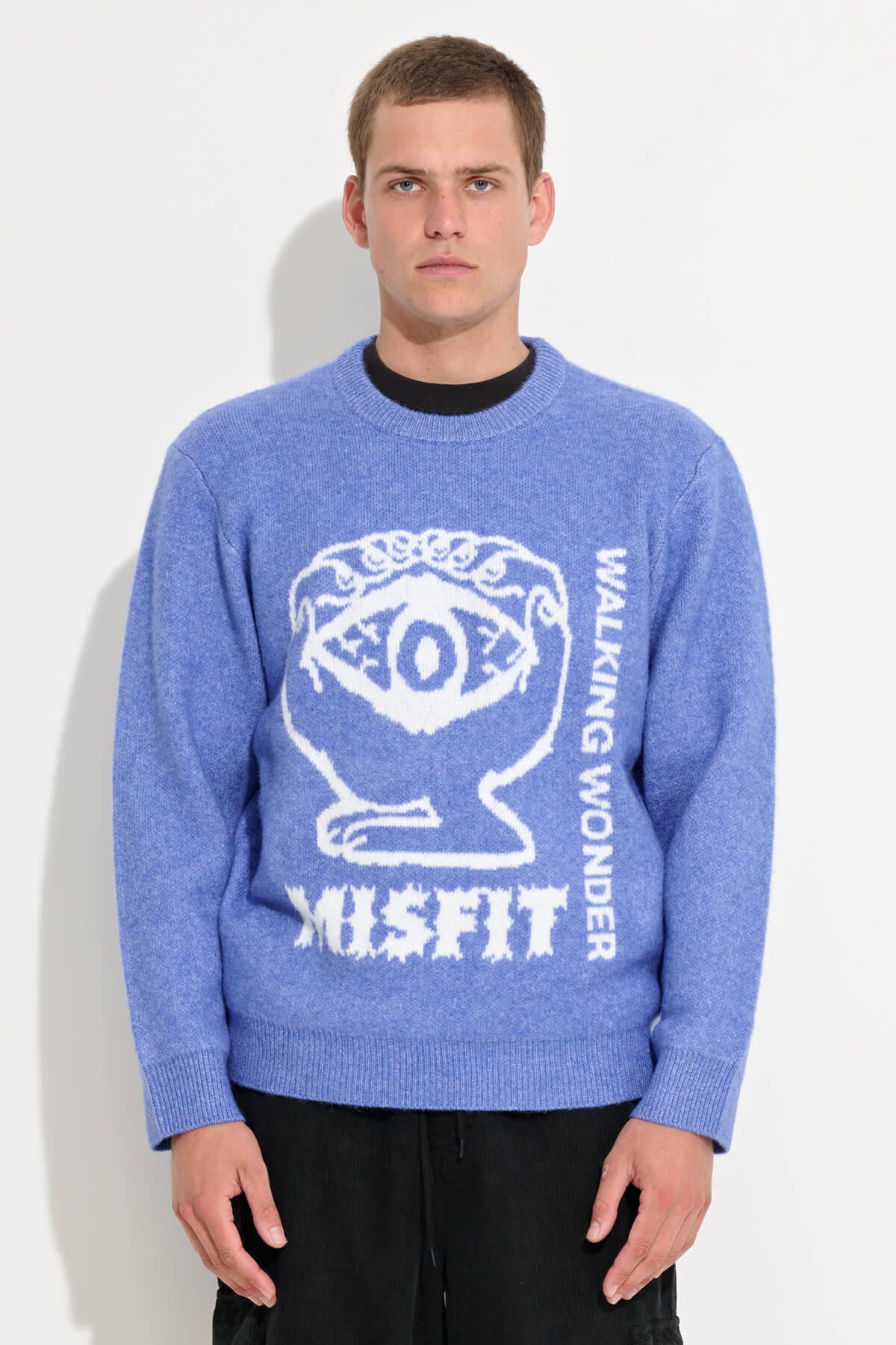 Misfit Shapes - WALKING WONDERS KNIT CREW - Blue