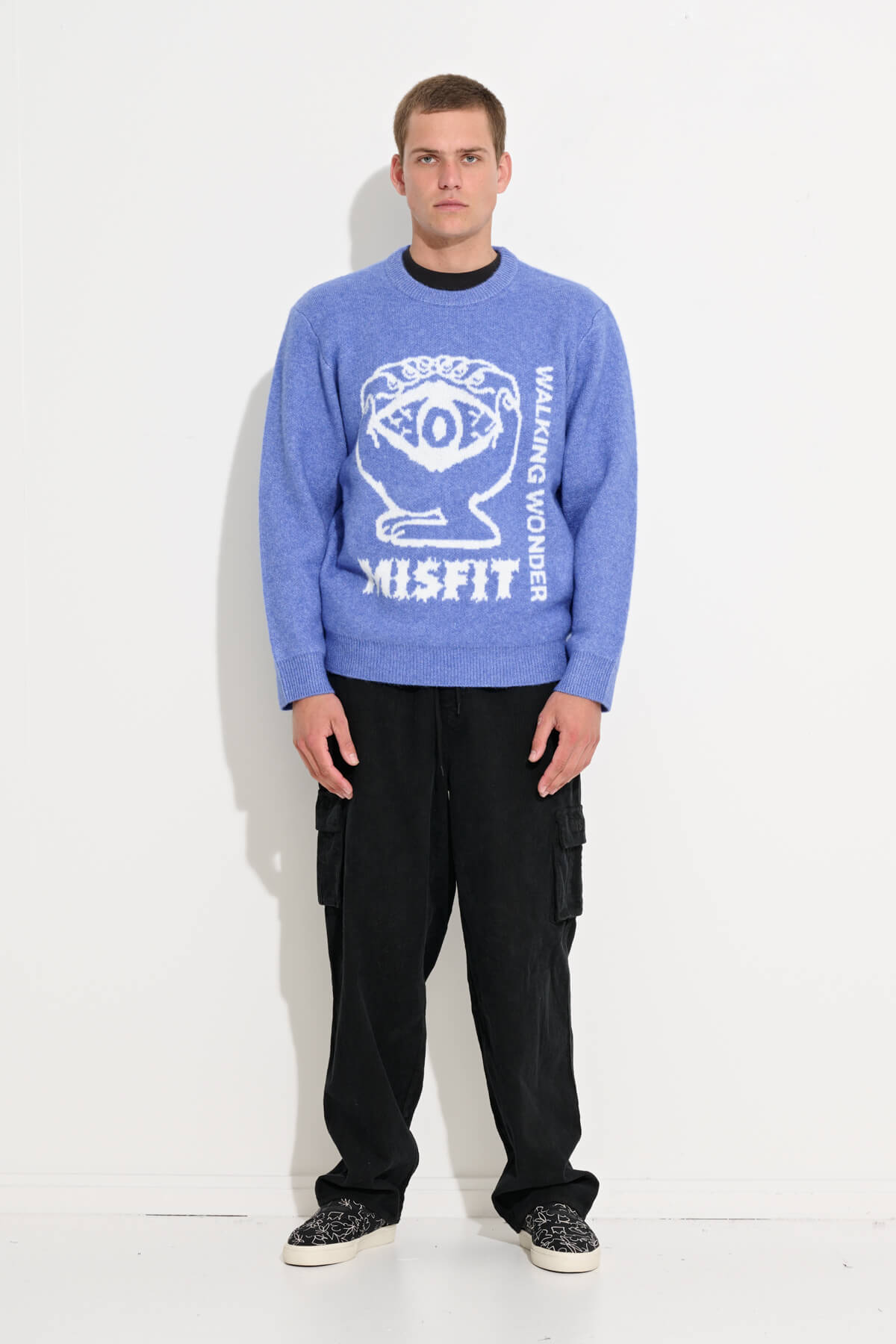 Misfit Shapes - WALKING WONDERS KNIT CREW - Blue