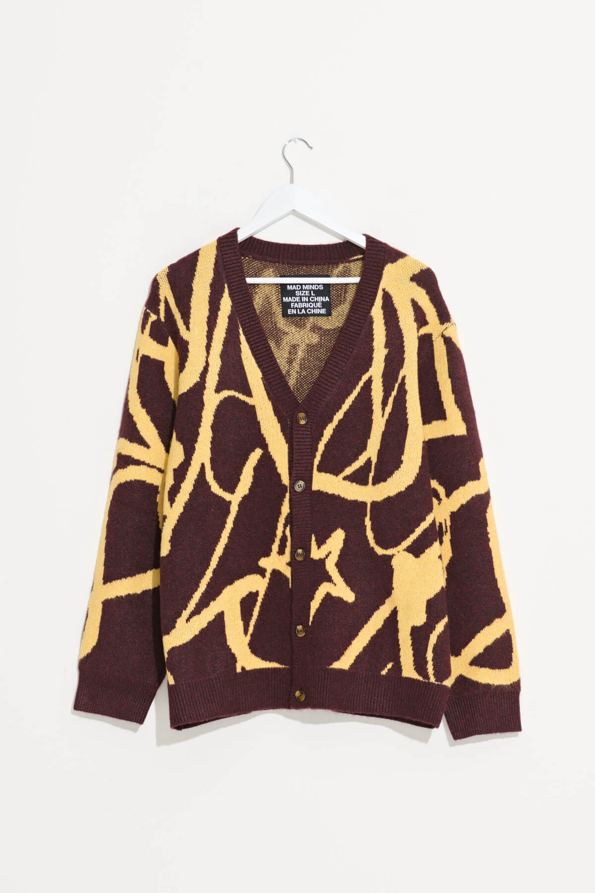 Misfit Shapes - FERVENT BULLION CARDIGAN - Burgundy