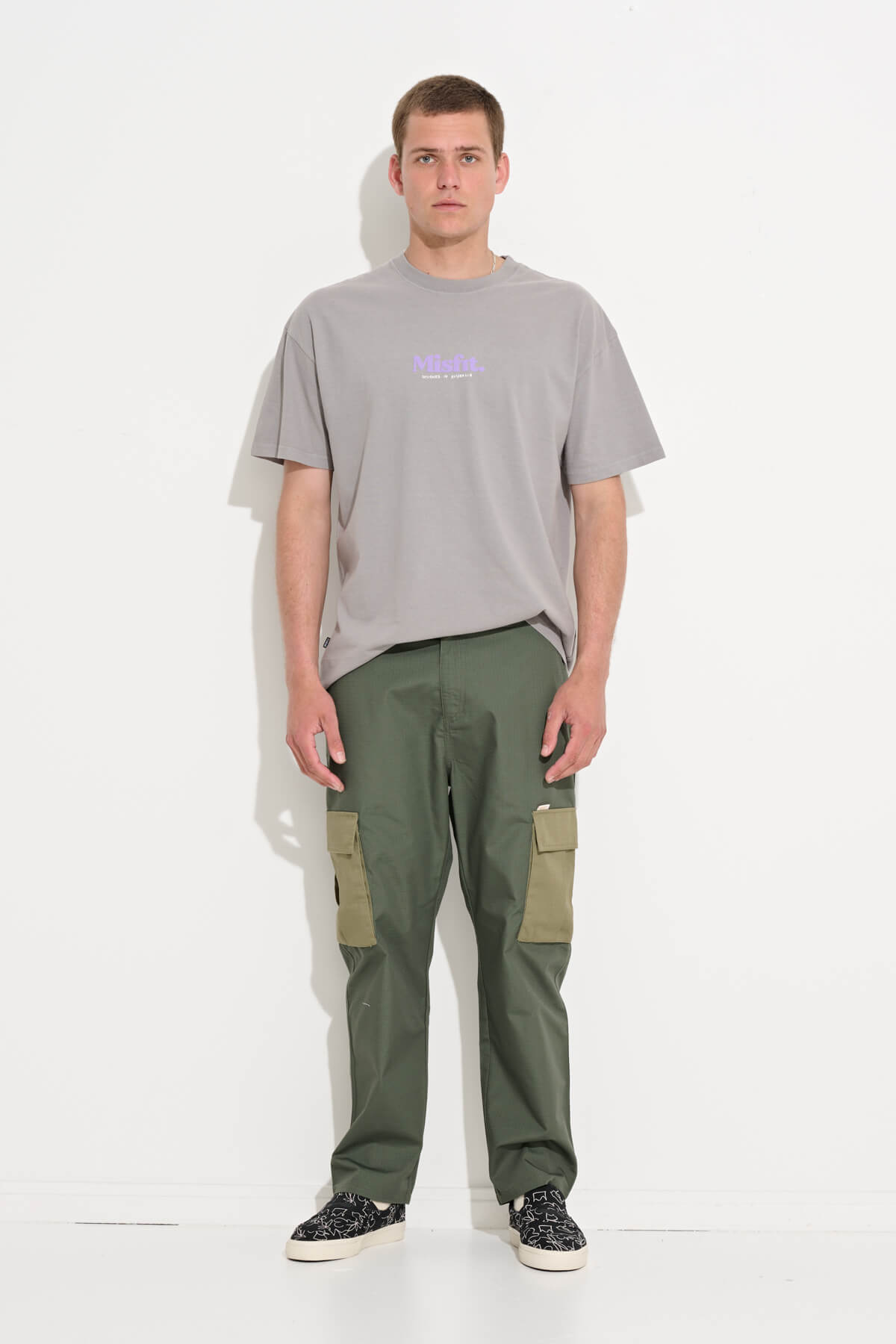 Misfit Shapes - GREEN ONIONS CARGO PANT - Dark Army