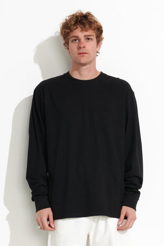 MISFIT ORGANICS JERSEY LS TEE - Pigment Black