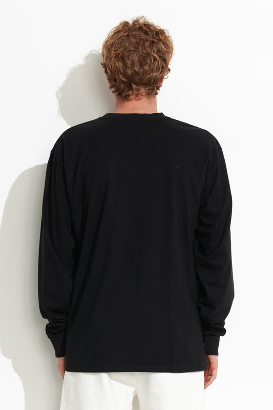 MISFIT ORGANICS JERSEY LS TEE - Pigment Black