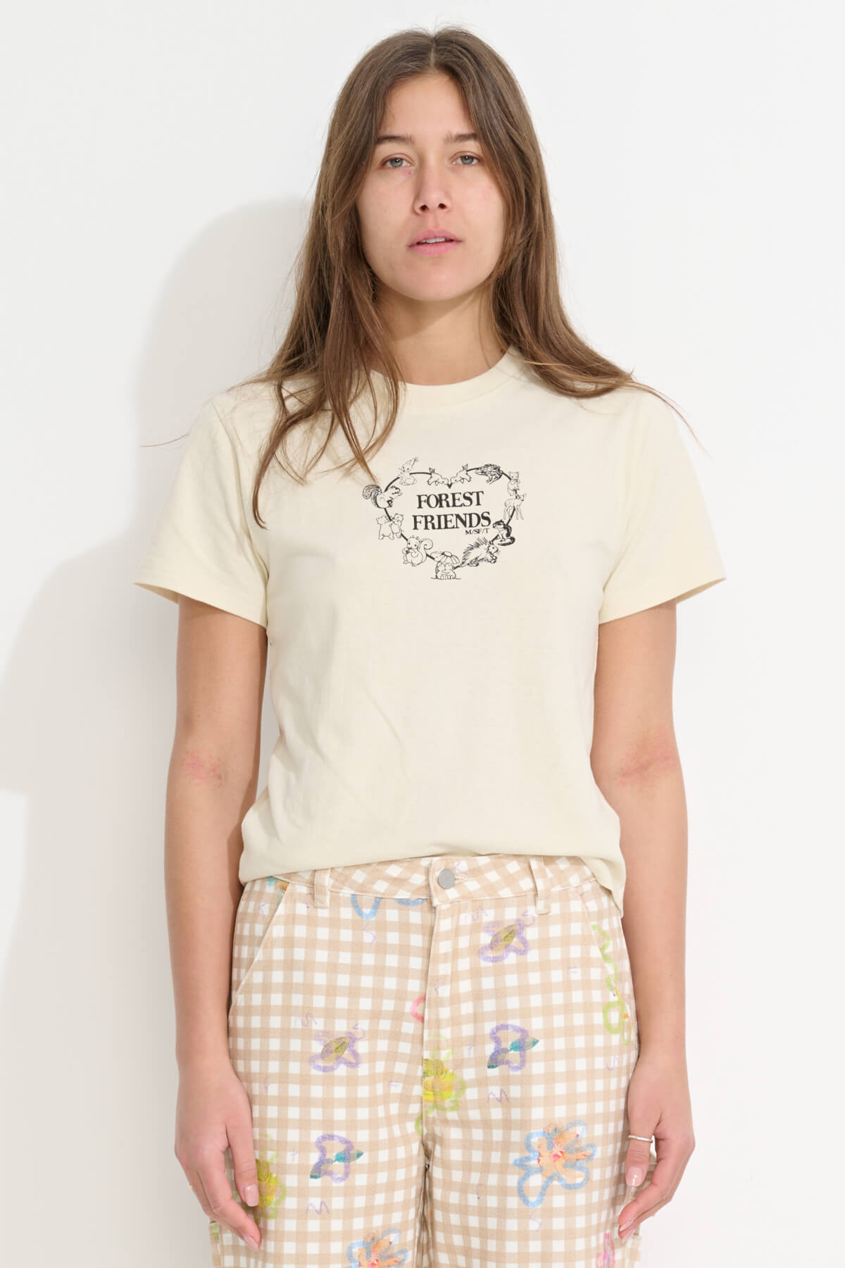 Misfit Shapes - Forest Friends Baby Tee - Cream