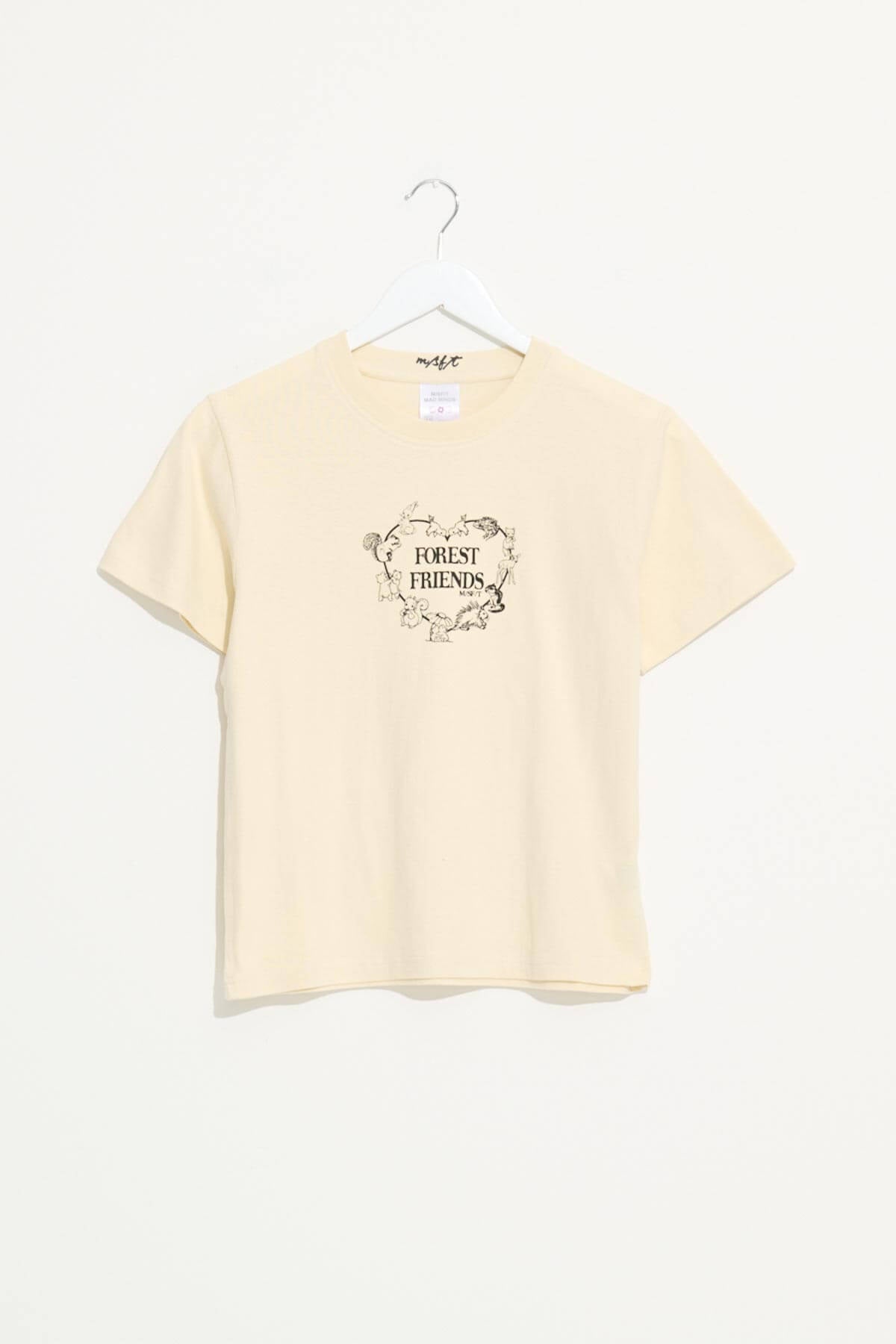 Misfit Shapes - Forest Friends Baby Tee - Cream