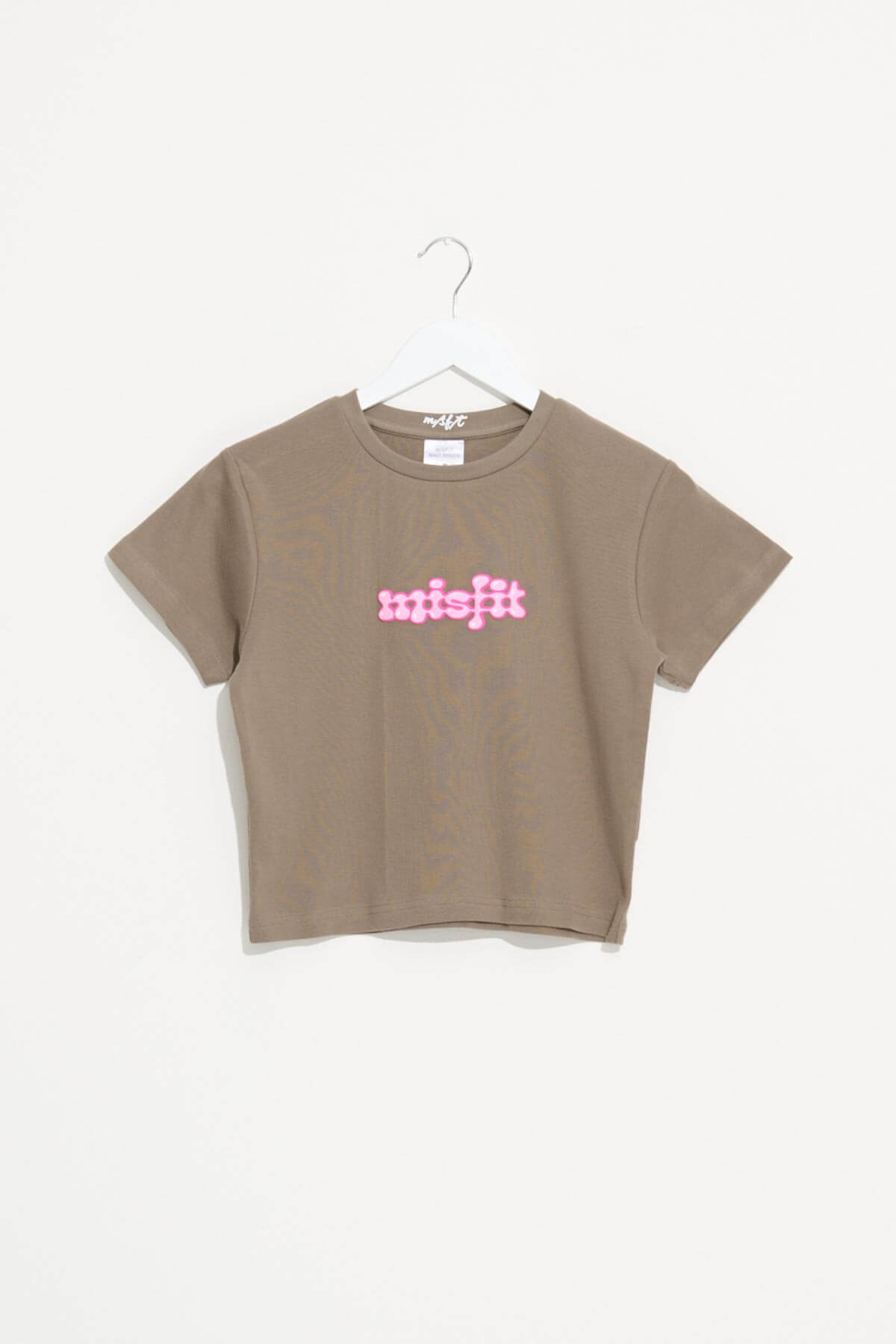 Misfit Shapes - Little Lies Rib Tee - Stone