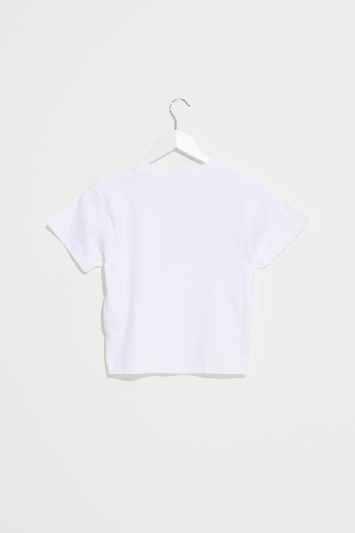 Misfit Shapes - Little Lies Rib Tee - White