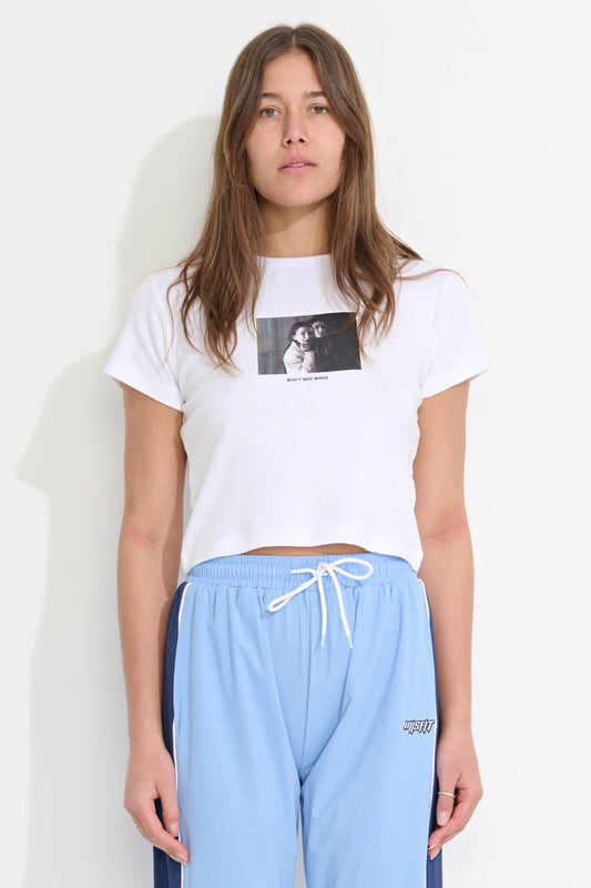 Misfit shapes T-SHIRTS S/S TAKES TWO RIB TEE - White in White