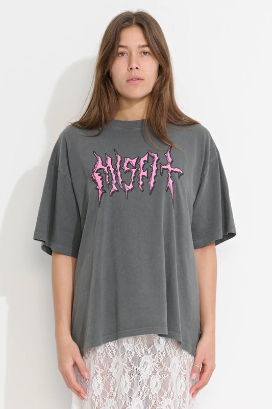 Misfit Shapes - Hell Corner OS Tee - Charcoal