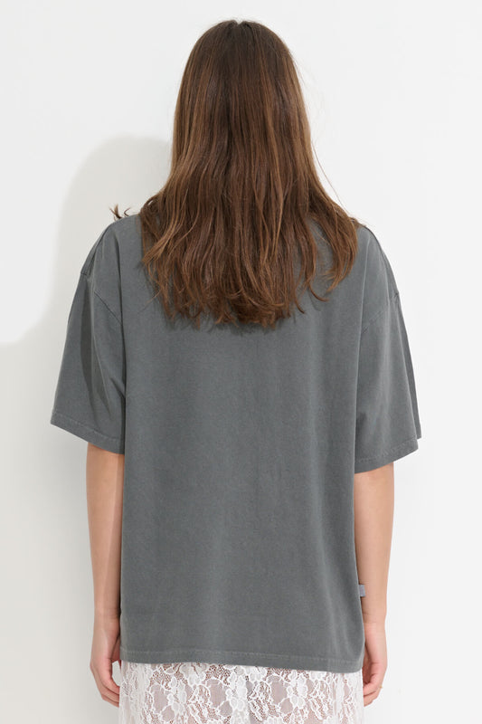 Misfit shapes T-SHIRTS S/S HELL CORNER OS TEE - Charcoal in Charcoal