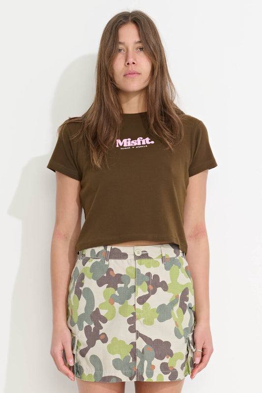 Misfit Shapes - Groomy Rib Tee - Chocolate