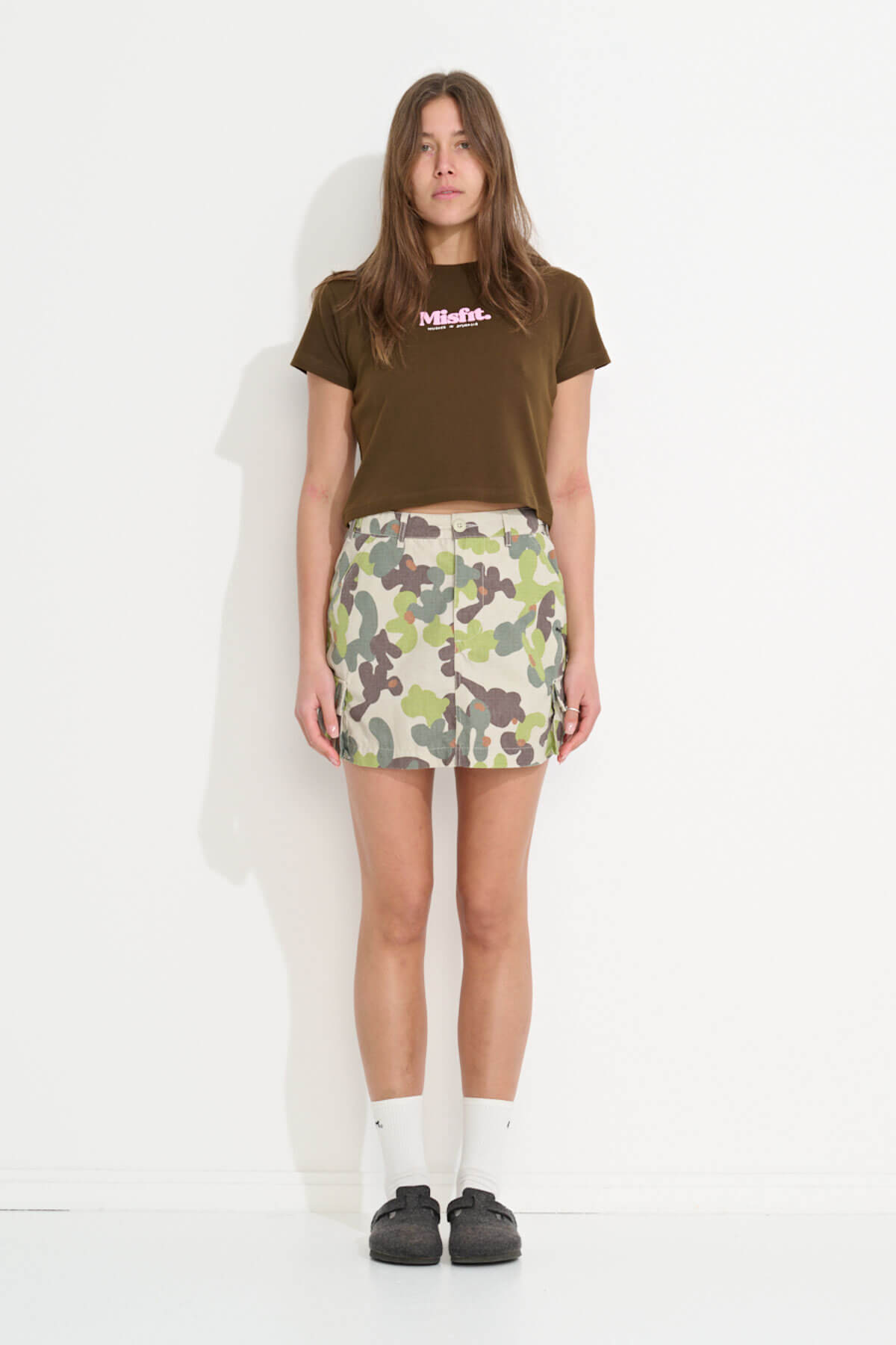 Misfit Shapes - Groomy Rib Tee - Chocolate