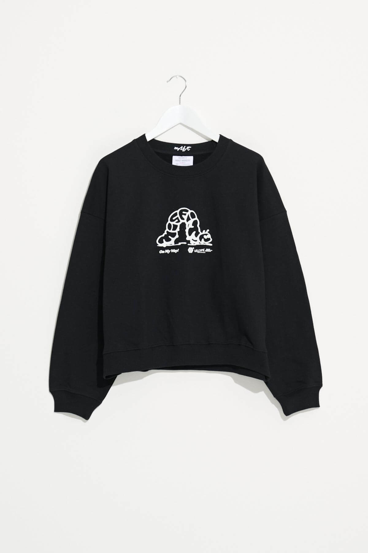 Misfit Shapes - Very Hungry Cropped Crew - Black