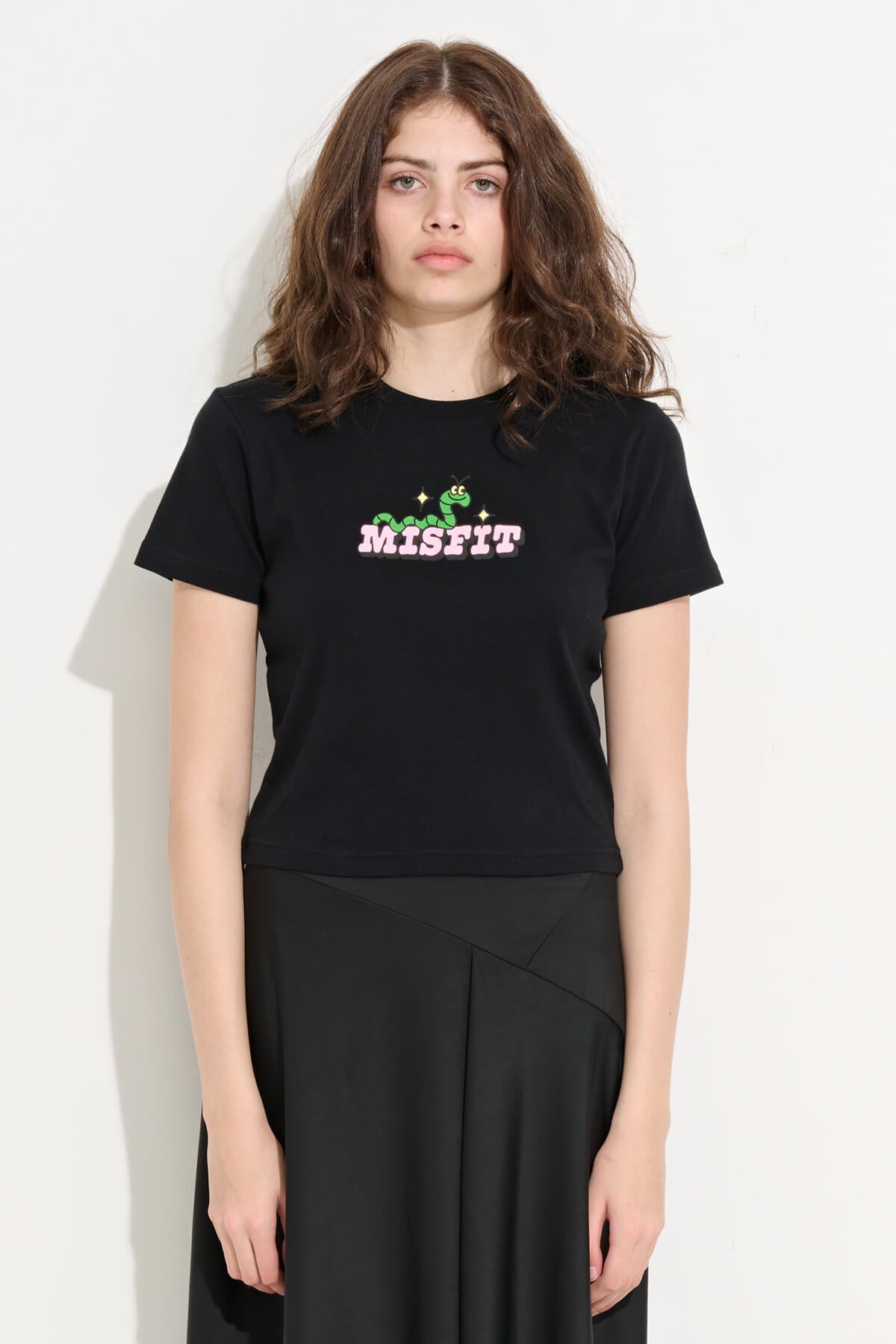 Misfit Shapes - WILBUR RIB TEE - Black