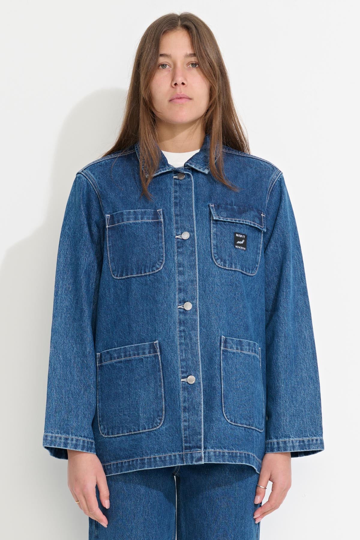 Misfit Shapes - Unisex Chore Jacket - Indigo