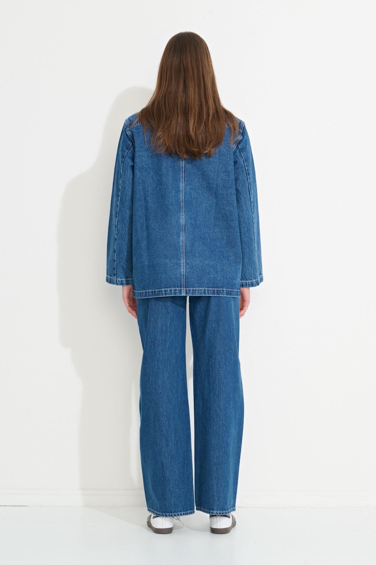 Misfit Shapes - Unisex Chore Jacket - Indigo