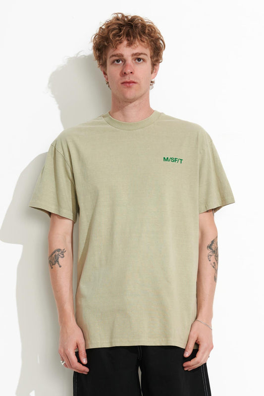 Misfit Shapes - World Wide Weed 50-50 SS Tee - Pigment Moss Grey