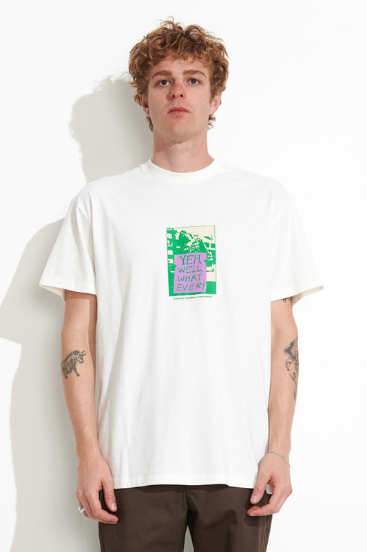 Misfit Shapes - Yeah Well What 50-50 SS Tee - Pigment Thrift White