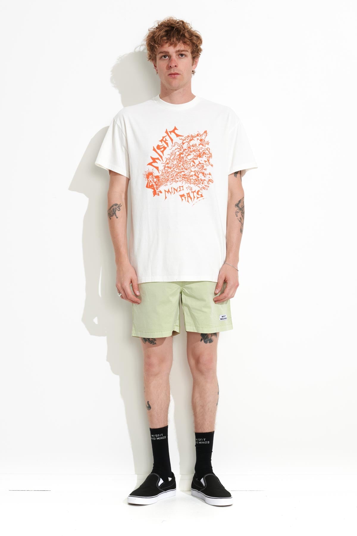 Misfit Shapes - Major Rato 50-50 SS Tee - Pigment Thrift White