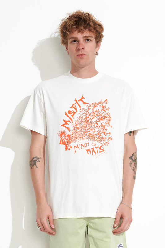 Misfit Shapes - Major Rato 50-50 SS Tee - Pigment Thrift White