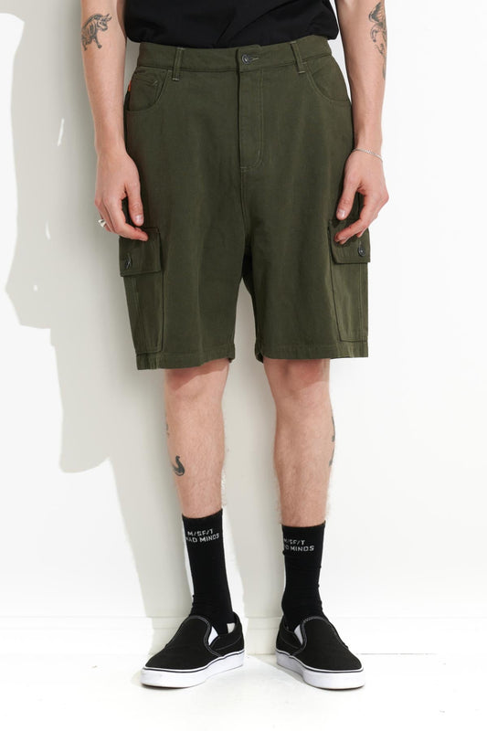 Misfit Shapes - East Mash Cargo Short - Army Green