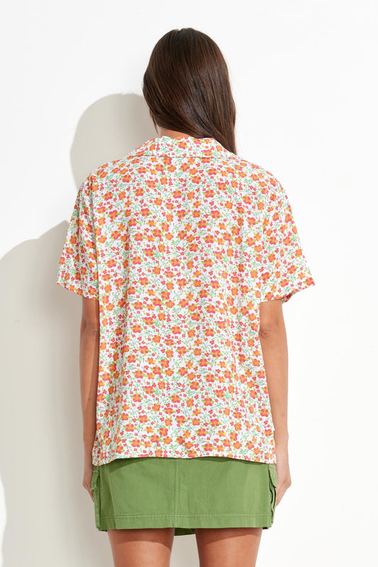 Misfit Shapes - Primavera Os Shirt - White Floral