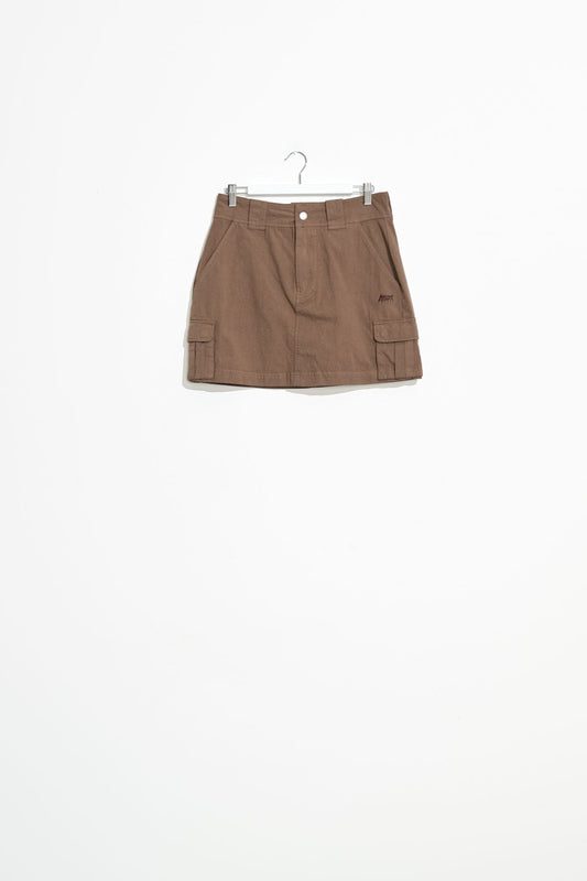 Misfit Shapes - Water Pipe Cargo Skirt - Chocolate