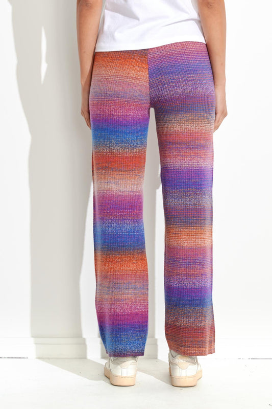 Misfit Shapes - Pnoom Wide Leg Knit Pants - Powder Blue Violet